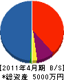 中島建装 貸借対照表 2011年4月期