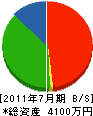 山田建設 貸借対照表 2011年7月期