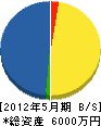 吉田土建 貸借対照表 2012年5月期