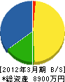 坂本電設 貸借対照表 2012年3月期