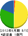 春田建設 貸借対照表 2012年6月期