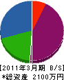 渡辺香寿園 貸借対照表 2011年3月期