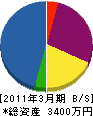 田中建設 貸借対照表 2011年3月期