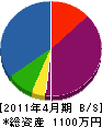 小野情報システム 貸借対照表 2011年4月期
