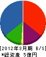 和田建設 貸借対照表 2012年3月期