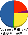 楠田建設 貸借対照表 2011年9月期