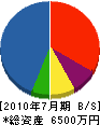 上田土木工業 貸借対照表 2010年7月期