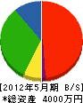 佐藤電業社 貸借対照表 2012年5月期