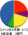 青柳土木 貸借対照表 2012年4月期