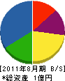泉山設備 貸借対照表 2011年8月期
