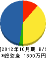 西田建設 貸借対照表 2012年10月期