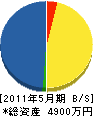 松永電設 貸借対照表 2011年5月期