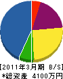 津崎興産 貸借対照表 2011年3月期