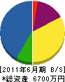 村松建設 貸借対照表 2011年6月期
