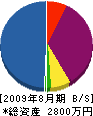 臼杵ホーム電機 貸借対照表 2009年8月期