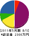 岩渕設備 貸借対照表 2011年5月期