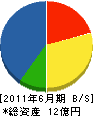 福田豊工務店 貸借対照表 2011年6月期