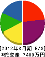 松本無線音響設備 貸借対照表 2012年3月期