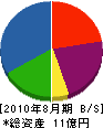 沼田資源 貸借対照表 2010年8月期