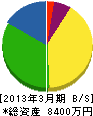 栁澤商事 貸借対照表 2013年3月期