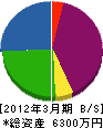 菊地工作所 貸借対照表 2012年3月期