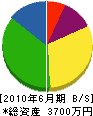 岡島ボイラ冷凍空調 貸借対照表 2010年6月期