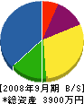 板東電気 貸借対照表 2008年9月期