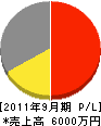 徳井電機工業所 損益計算書 2011年9月期