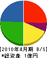 海藤住建 貸借対照表 2010年4月期 海藤住建 貸借対照表 2010年4月期