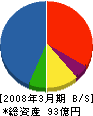 日本電子データム 貸借対照表 2008年3月期