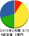 梶山工業 貸借対照表 2010年6月期