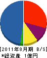 穂高 貸借対照表 2011年8月期