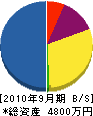 ヤマモト 貸借対照表 2010年9月期