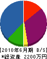 浜田組 貸借対照表 2010年6月期