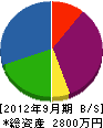 潮田建設 貸借対照表 2012年9月期