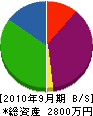 潮田建設 貸借対照表 2010年9月期