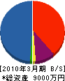 長野アスコン 貸借対照表 2010年3月期