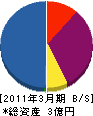 九州更新産業 貸借対照表 2011年3月期