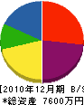 長田建設 貸借対照表 2010年12月期