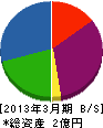 山川建設 貸借対照表 2013年3月期