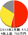阪南産業 損益計算書 2013年2月期