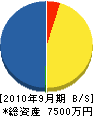 井野電気工事 貸借対照表 2010年9月期