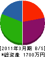 筒渕建設 貸借対照表 2011年3月期