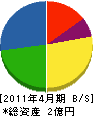 中島組 貸借対照表 2011年4月期
