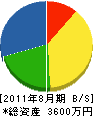 石井住宅設備 貸借対照表 2011年8月期
