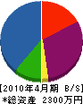 諏訪部管工 貸借対照表 2010年4月期