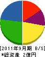 長田松田工業所 貸借対照表 2011年9月期