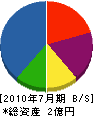 綾本建設 貸借対照表 2010年7月期
