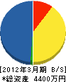 斎藤建設 貸借対照表 2012年3月期