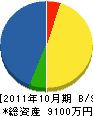 野田設備工業 貸借対照表 2011年10月期